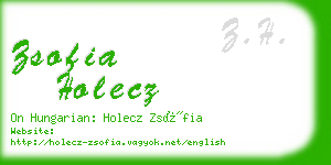 zsofia holecz business card